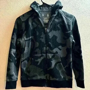 Boys Xersion Camo Fleece Hoodie Size M (10/12)